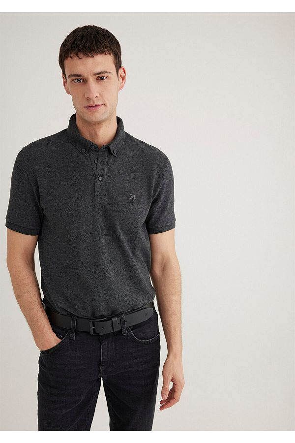 Mavi-Anthracite Slim Fit Polo T-shirt -063247-28392 1