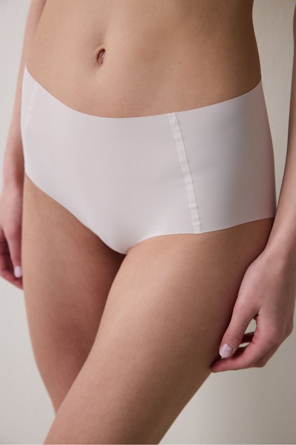 Penti-Ribbed Bonding Laser Cut Cover Ceramic Beige Slip Panties 1