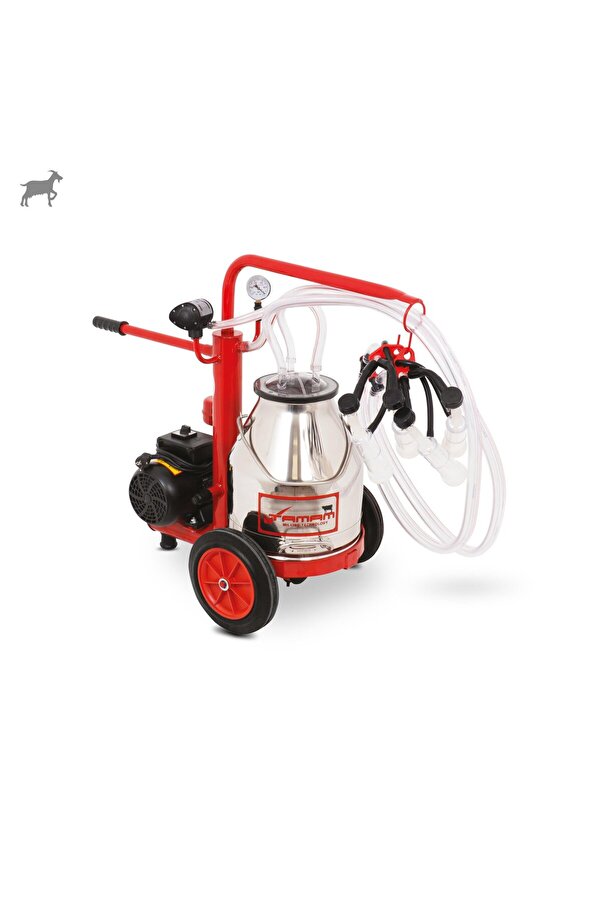 Tamam Ecomini İkili Keçi Süt Sağma Makinesi (Paslanmaz Güğüm-Silikon) (Kuru)