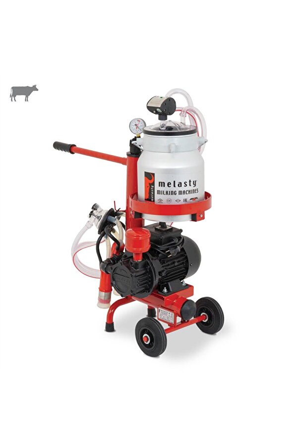 Melasty Micro Tekli İnek Süt Sağma Makinesi (Alüminyum Güğüm-Silikon) (Kuru)