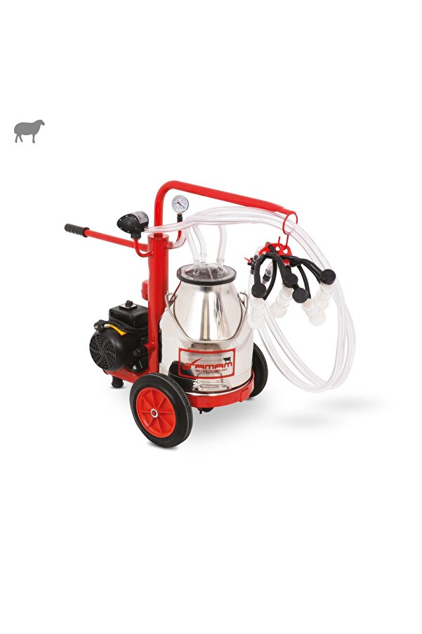 Tamam Ecomini İkili Koyun Süt Sağma Makinesi (Paslanmaz Güğüm-Silikon) (Kuru)