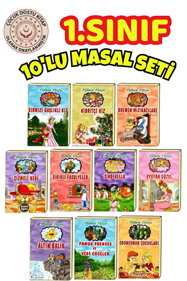 GÖNÜL YAYINCILIK Masal Dünyamız 10 Kitap Pamuk Prenses Çizmeli Kedi Kırmızı Başlıklı Kız Vs