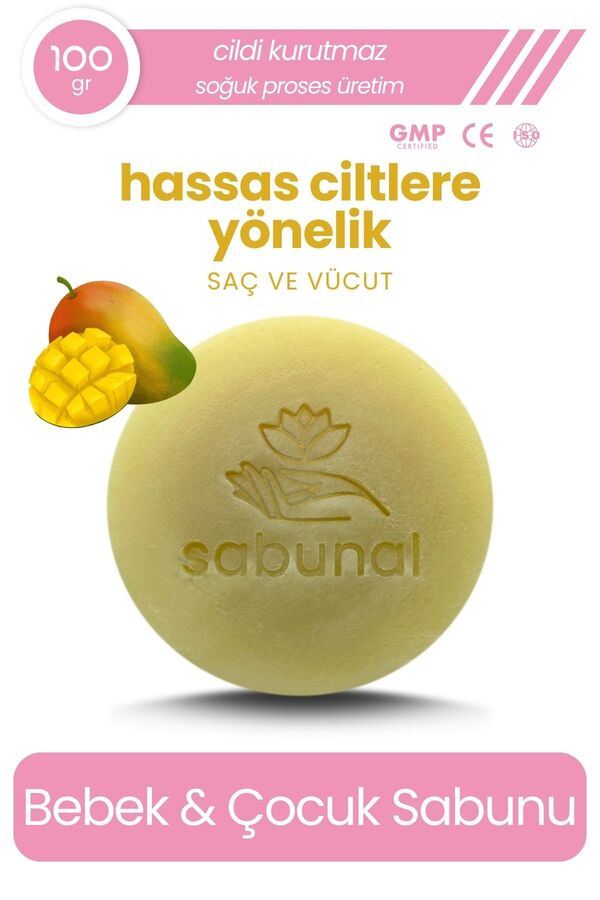 sabunal Bebek ve Çocuk Sabunu - Hassas Ciltler İçin Nemlendirici Sabun 100 gr
