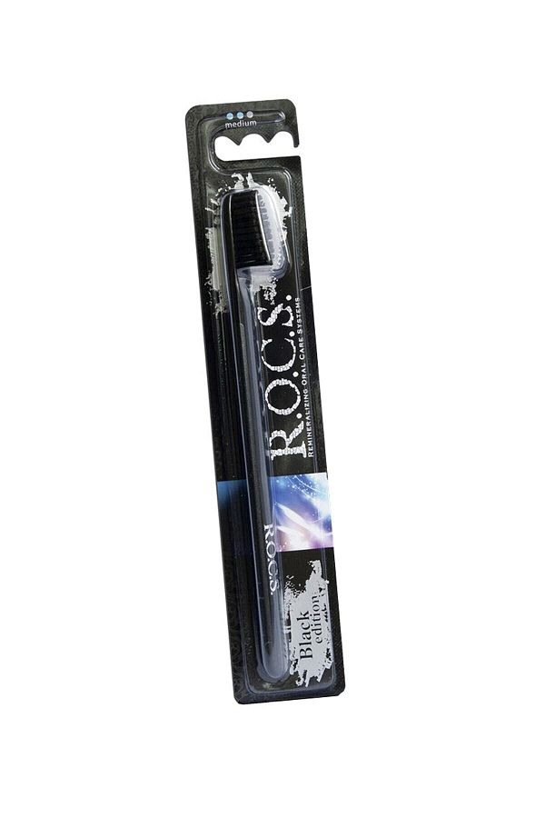 R.O.C.S.-Black Edition Whitening Toothbrush Black Bristle 1