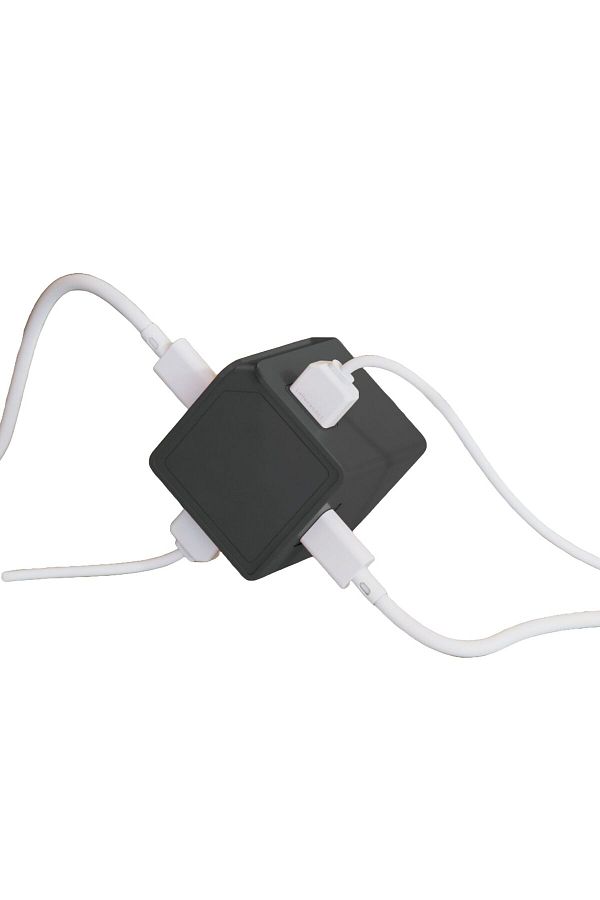 Allocacoc-USB charger, Cube Extended by Allocacoc, 4xUSB, 1.5m, gray 1