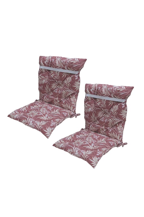 GÜLLÜCE HOME-2 Pcs Chair Cushion with Backrest with Filling of Slikon Fiber (43-90 cm) 1