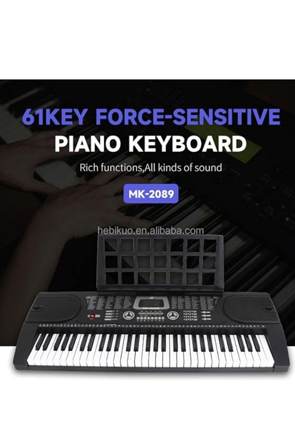 MegArya-MK-2089 61 Keys Music Instruments Electronic Organ Keyboard Display Digital Piano With 12 Demo Songs 1