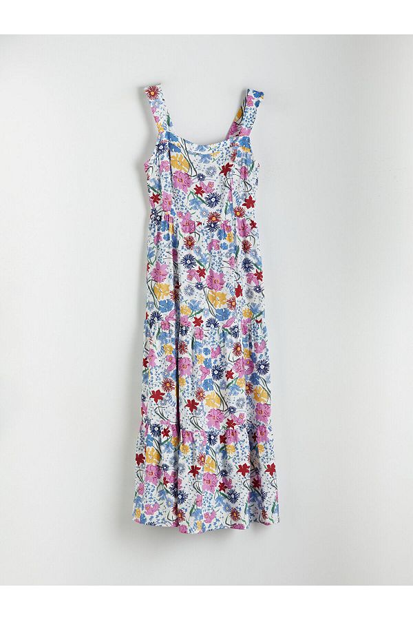 LC Waikiki-Square Neck Floral Poplin Dress 1
