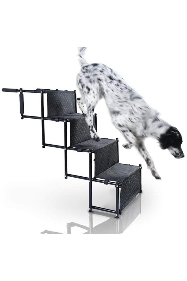 Bella & Balu-Folding ladder for dogs, 4 steps, adjustable height, stable, maximum load 58kg 1