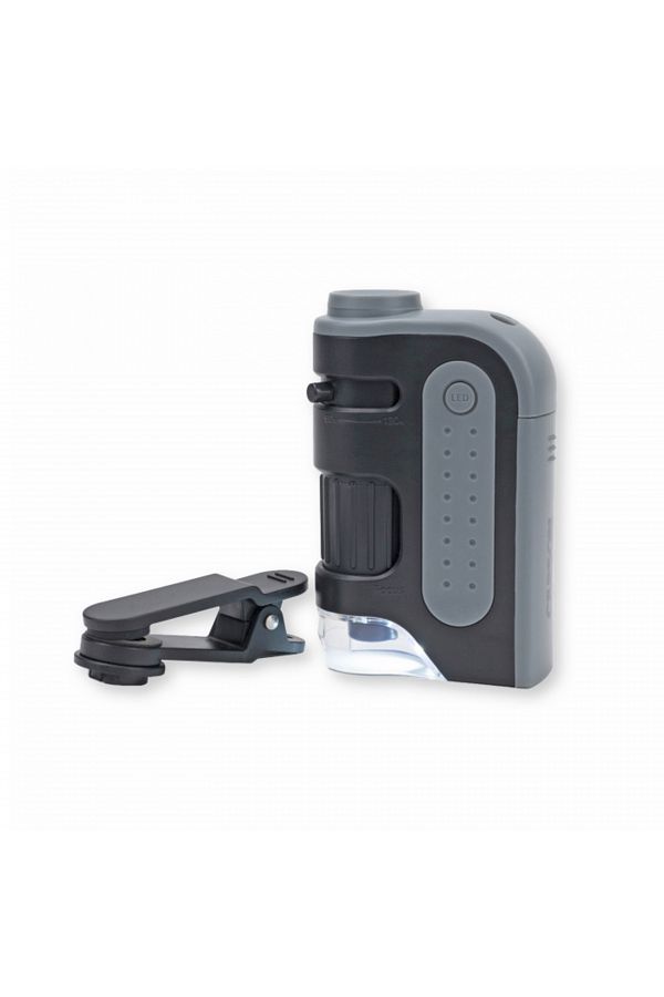 Carson-Pocket Microscope with LED, 60-120x Magnification, Smartphone Adapter, MicroBrite 1