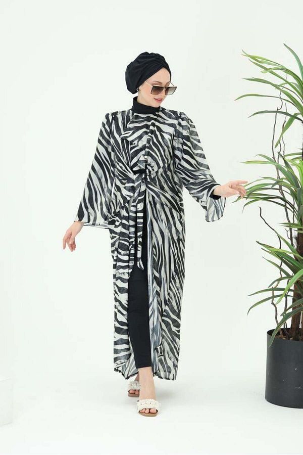 NS TASARIM MAYO-Laura Zebra Pattern Pareo 1
