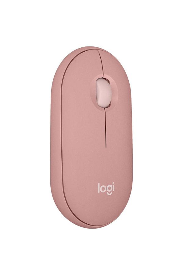 logitech-ماوس Pebble Mouse 2 M350s رفيع لاسلكي يعمل بتقنية البلوتوث باللون الوردي 1
