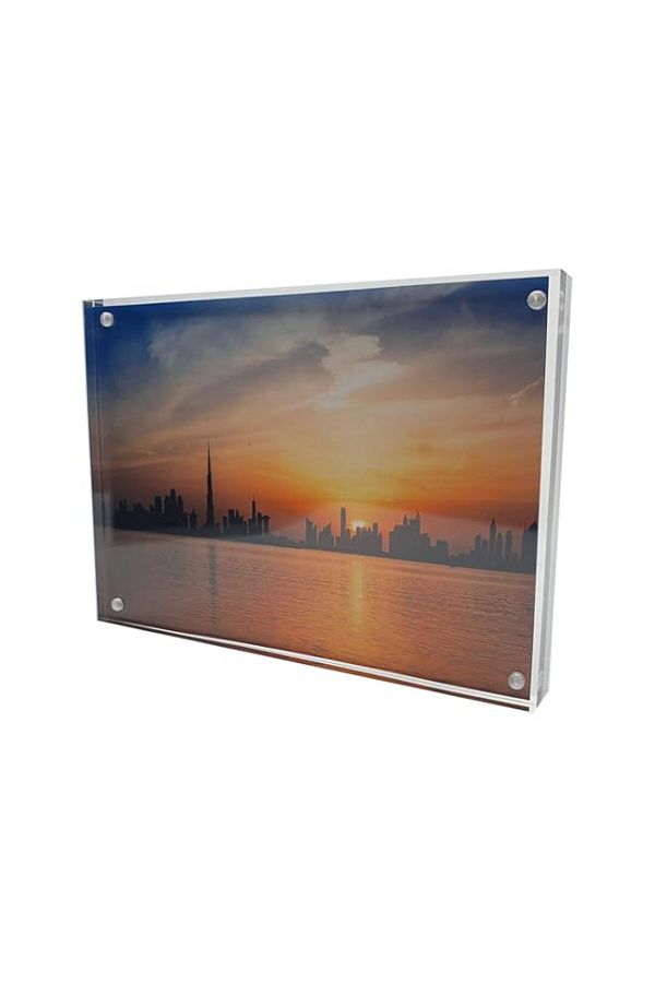 Generic-CREATIVE PLANET 4R Clear Acrylic Photo Frames - Elegant Tabletop Picture Frames with Stand 1