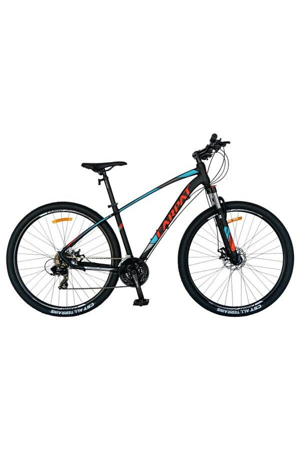 Carpat-Bicicleta MTB-HT C2957C, roti 29", cadru aluminiu, frane mecanice disc, 24 viteze (Negru/Alba 1