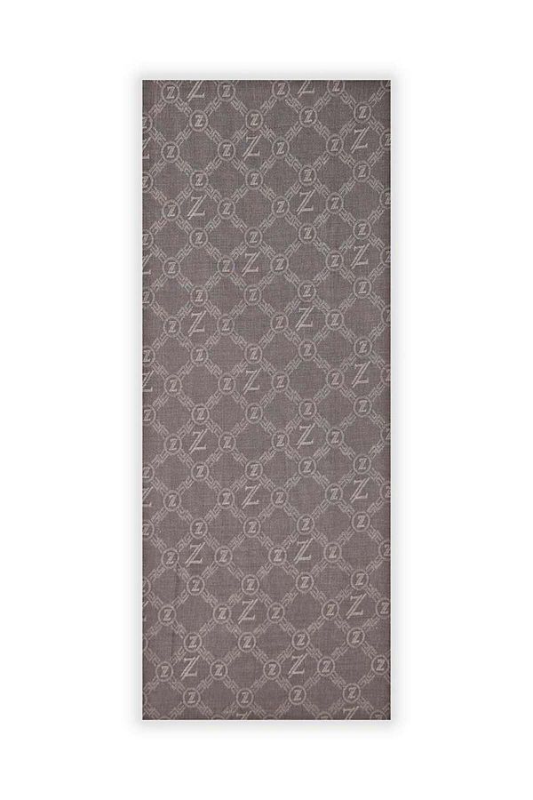 Zühre-Monogram Patterned Mink Greenhouse Shawl 0021 1