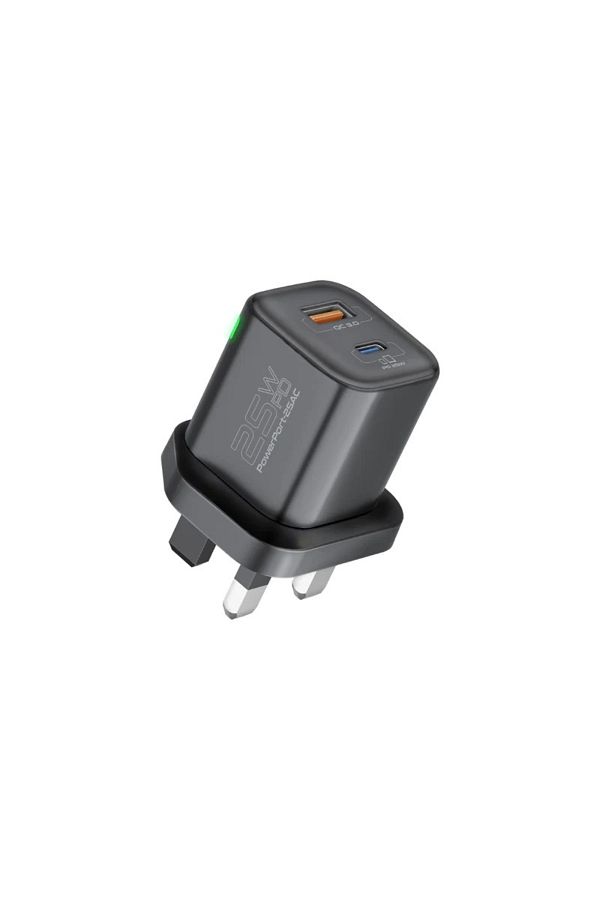 Promate-Ultra-fast Dual Port Ac Charger With 25w Power Delivery And Qc 3.0 1