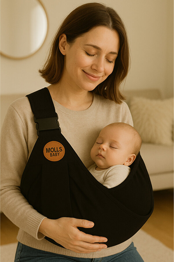 Molls Baby GÜVENLİ KİLİT SİSTEMLİ SLİNG KANGURU TAŞIYICI BEBEK YAN TAŞIMA