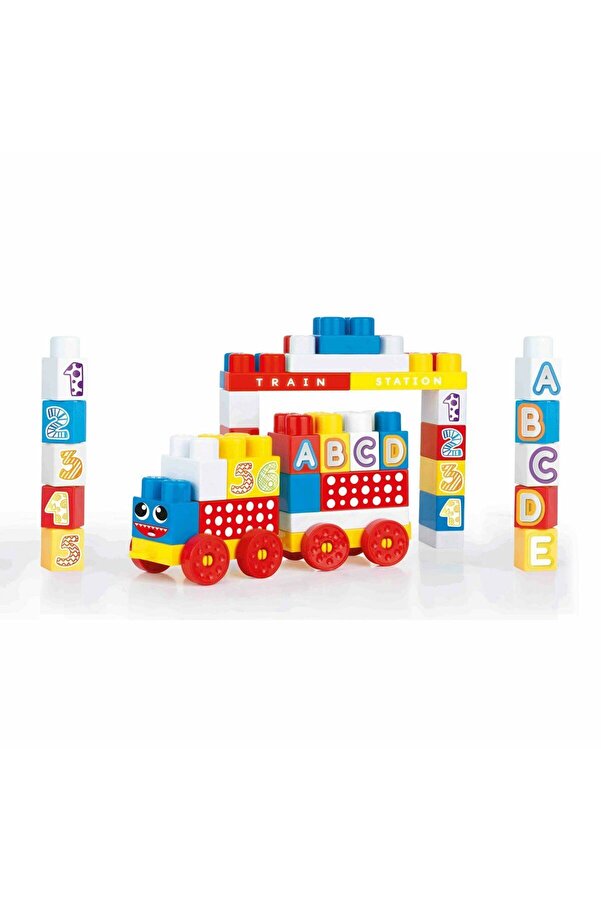 NEWBRENDHOME Öğretici Eğitici Oyuncaklar 5031 Dolu, Mega Blok Seti 50 Parça Kız Erkek Çocuk Oyuncak