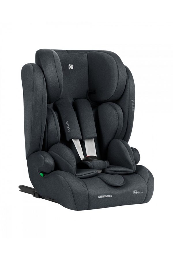Kikka Boo-Car seat with ISOFIX KikkaBoo i-Cross i-SIZE Dark Grey 76-150 cm, 13-position adjustable headrest with 1