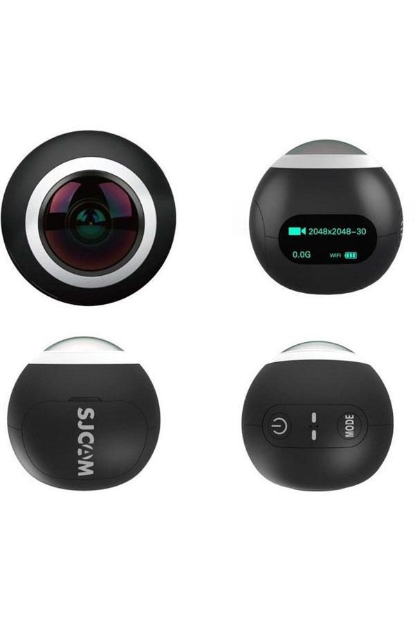 SJCAM-Camera video de actiune SJ360, Ecran 2", Filmare 2K, 360°, 12MP, WI-Fi (Negru) 1