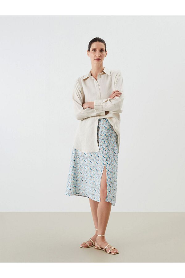 LC Waikiki-Sparkling Selections from Shining Store |   Mixed Elastic Waist Floral Slit Skirt 1