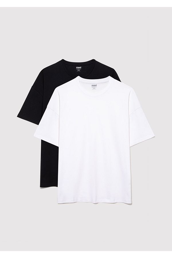 Mavi-2er Set Oversize Basic T-Shirts Übergröße / Weiter Schnitt0612162-620 1