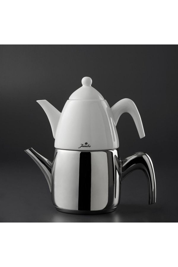 Jumbo-6500 Steel Handle Porcelain Teapot 1