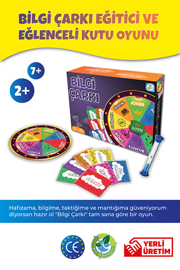 LAÇO KİDS MEGSANTR- Bilgi Çarkı Eğitici Ve Eğlenceli Kutu Oyunu