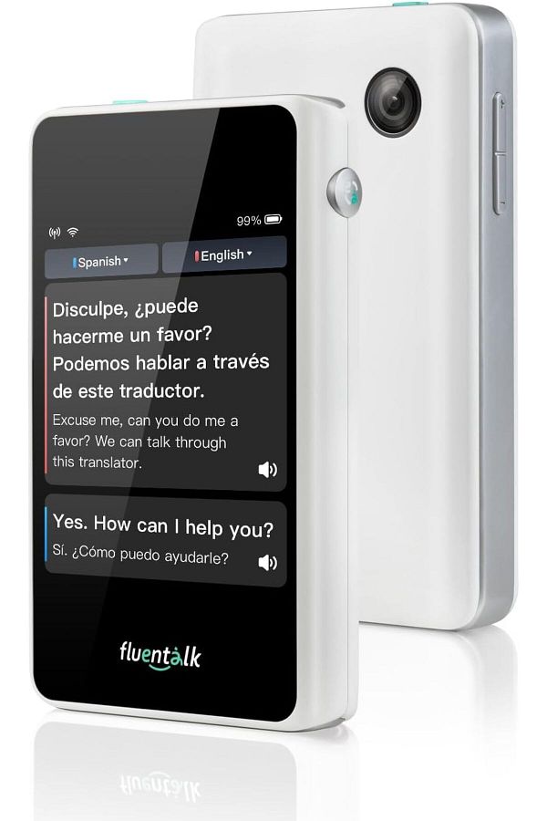 Fluentalk-جهاز الترجمة الفورية Timekettle T1 Mini مع بيانات عالمية لمدة عام واحد (أبيض) 1