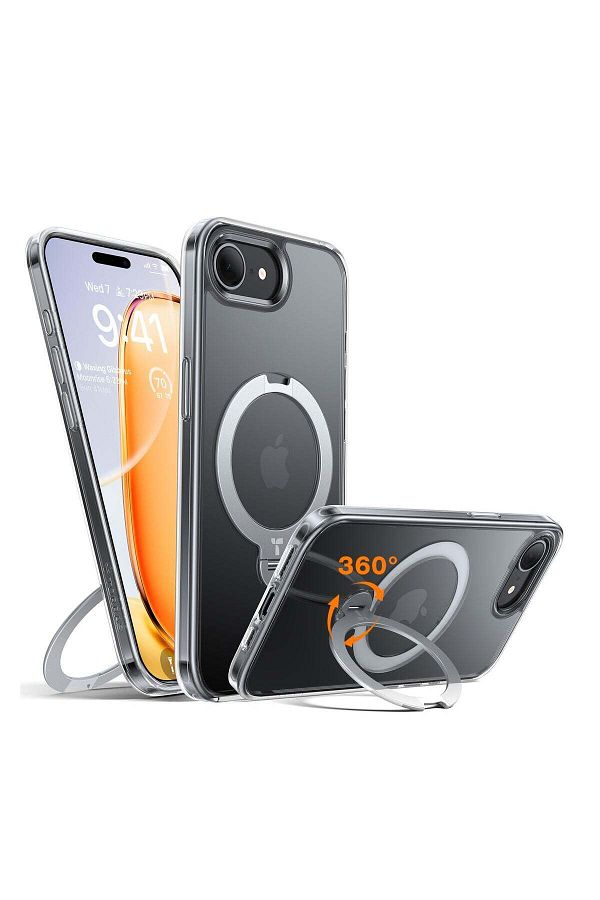 TORRAS-جراب دوار 360 درجة لهاتف iPhone 16e 2025 مع حامل، مناسب لـ MagSafe، حماية من الدرجة العسكرية 4X، مقاوم للتدوير 1