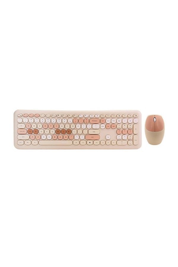 Bibilel-Kit multimedia wireless keyboard and mouse, 2.4 GHz, 1600 DPI, 3 buttons and scroll, Beige 1
