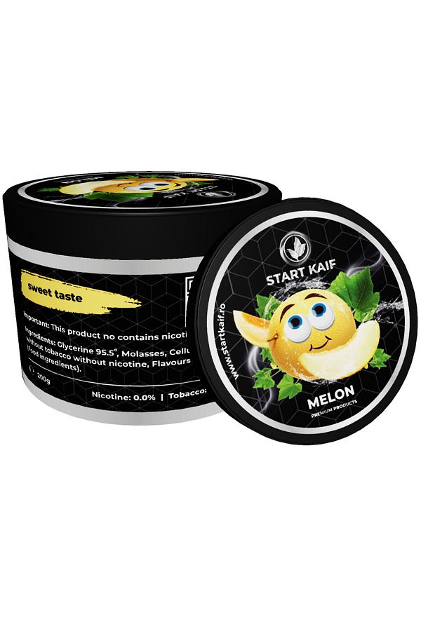 Start Kaif-StartKaif Hookah Flavor, Melon, made of cellulose, without nicotine or tobacco, 200g 1