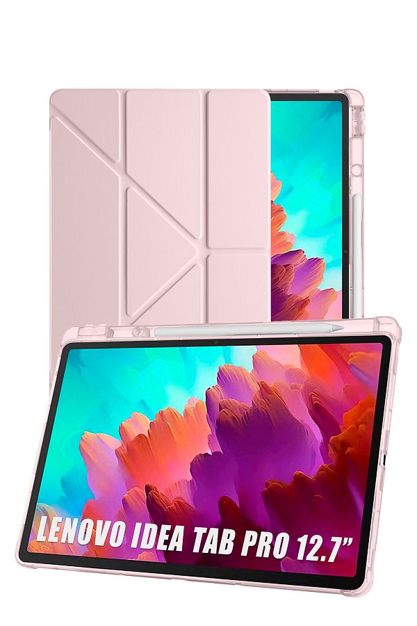 Nezih Case-Lenovo Idea Tab Pro 12.7” Tb373Fu Compatible Tri Folding Smart Case with Pen Compartment and Sleep Mode 1