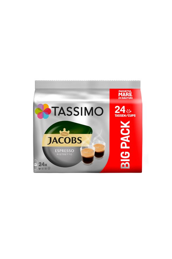 Jacobs-Cafea capsule, Tassimo Espresso Ristretto, big pack 24 buc x 50 ml, 24 buc, 192 g 1
