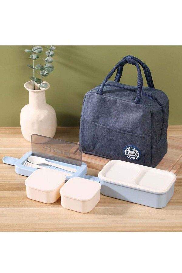 COOYA-3-In-1 Utensil Set,With Lunch Bag,Built-In Plastic Soup Cup，large-capacity,Safe Non-toxic 1