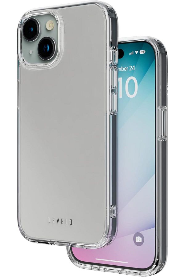 Levelo-جراب حماية LOCO لهاتف iPhone 15، شفاف غير لامع من Livelo 1