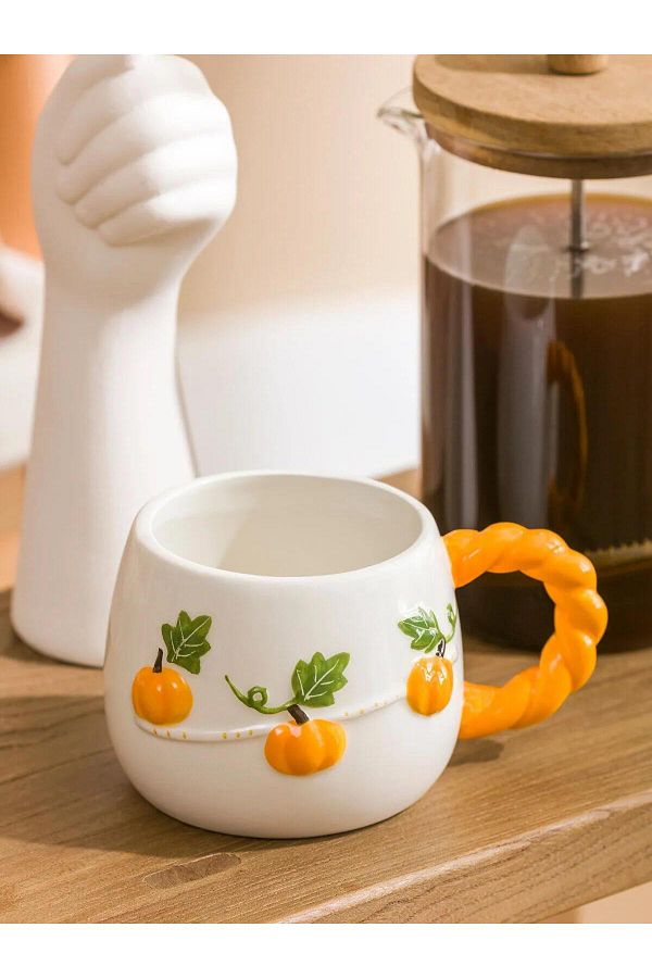 LC Waikiki-Lcw Home Mixed Printed Ceramic Mug 390 ml (W5) 1