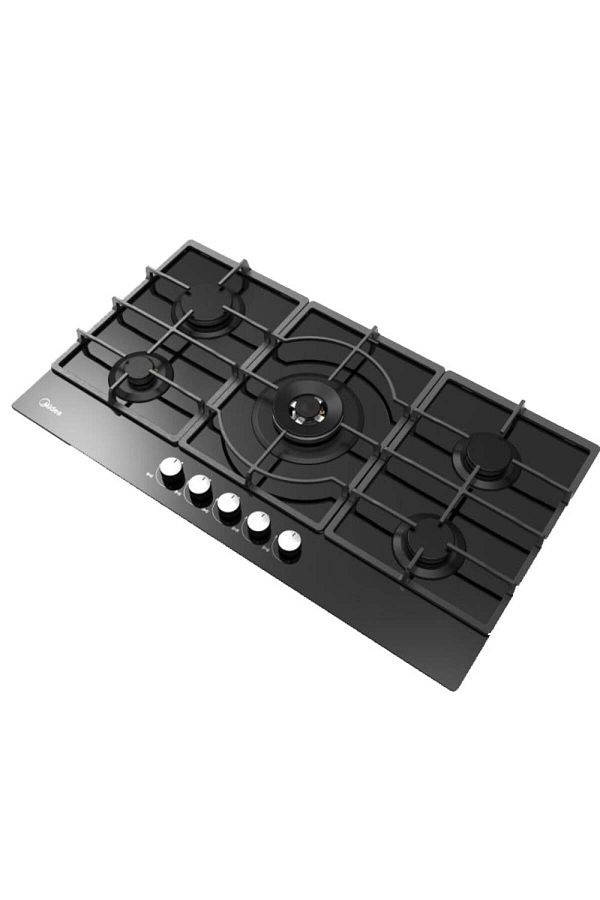 Midea-Built-in gas hob, 90 cm, 5 burners, automatic ignition, black, 90GQ095 1