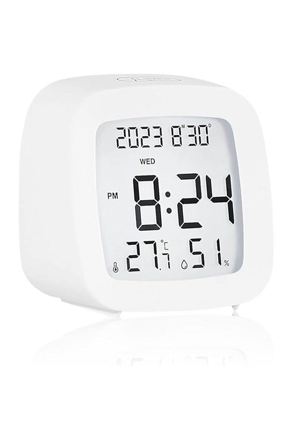 Generic-Mini Digital Alarm Clock with Temperature & Humidity Display, Azonee Portable Desk Clock for Kids w 1