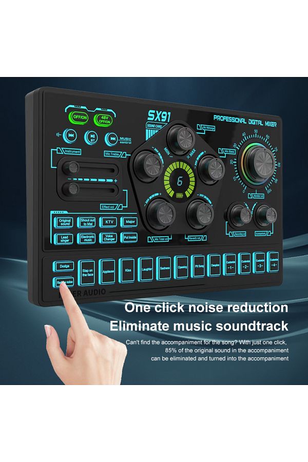 Choice-Sound Card Podcast Microphone Sound Card Microphone Sound Mixer live Sound Card Audio Mixing Cons... 1