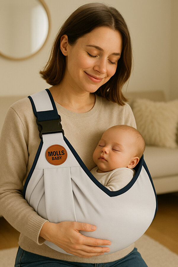 Molls Baby GÜVENLİ KİLİT SİSTEMLİ SLİNG KANGURU TAŞIYICI BEBEK YAN TAŞIMA