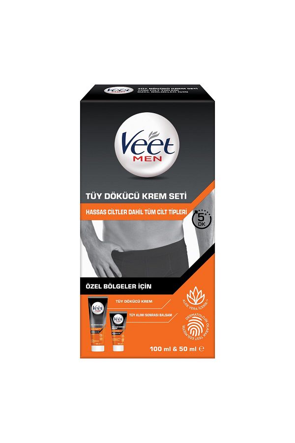 Veet-Depilatory Cream Set for Men 100 ml & 50 ml Sensitive Skin 1