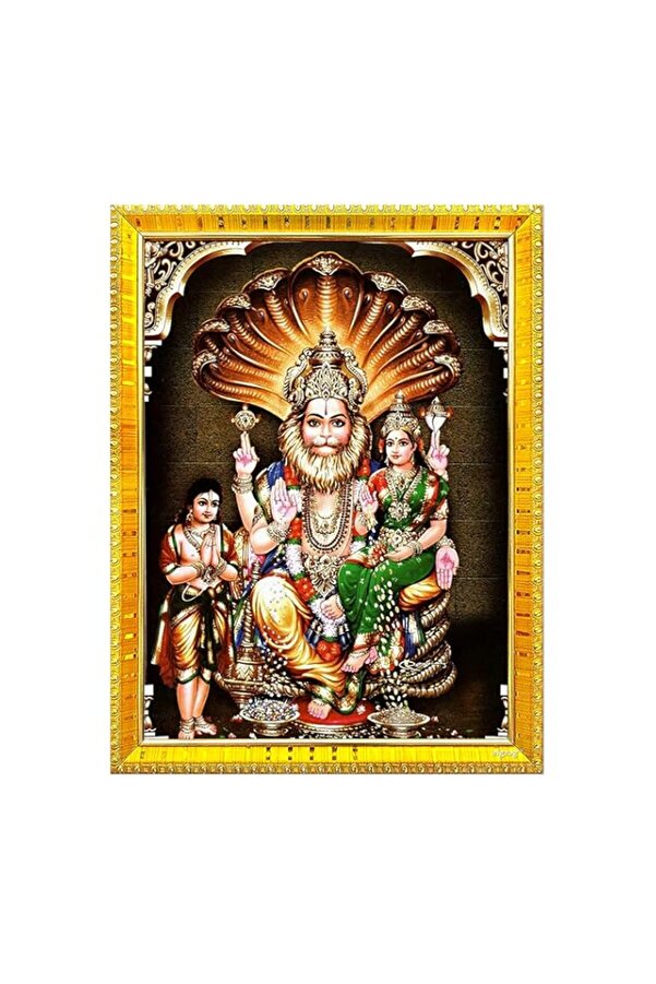 Generic zig zag Lakshmi Narasimha Swamy Photo Frame For Wall / Table ...