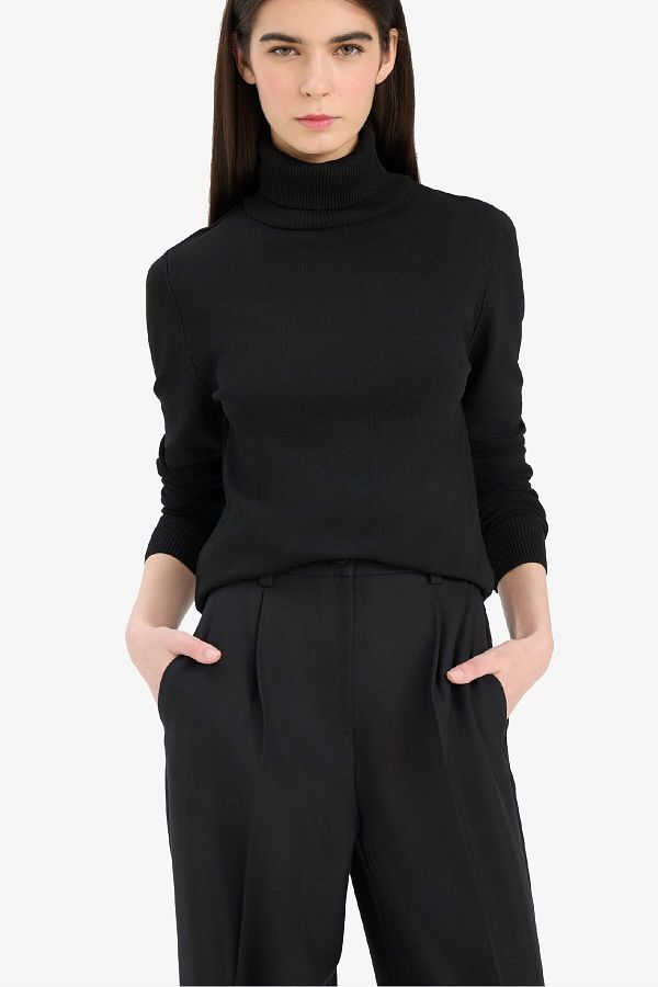 DeFacto-Regular Fit Half Turtleneck Sweater E8498Ax25Wn 1