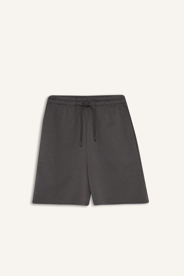 DeFacto-Basic Plain Bermuda Shorts with Tie at the Waist F7997Ax25Au 1