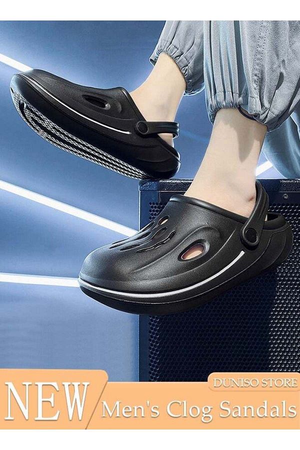 fun zone-DUNISO Men's Clog Sandals Fashion Quick Drying Slide Sandal with Non-slip Soles 1
