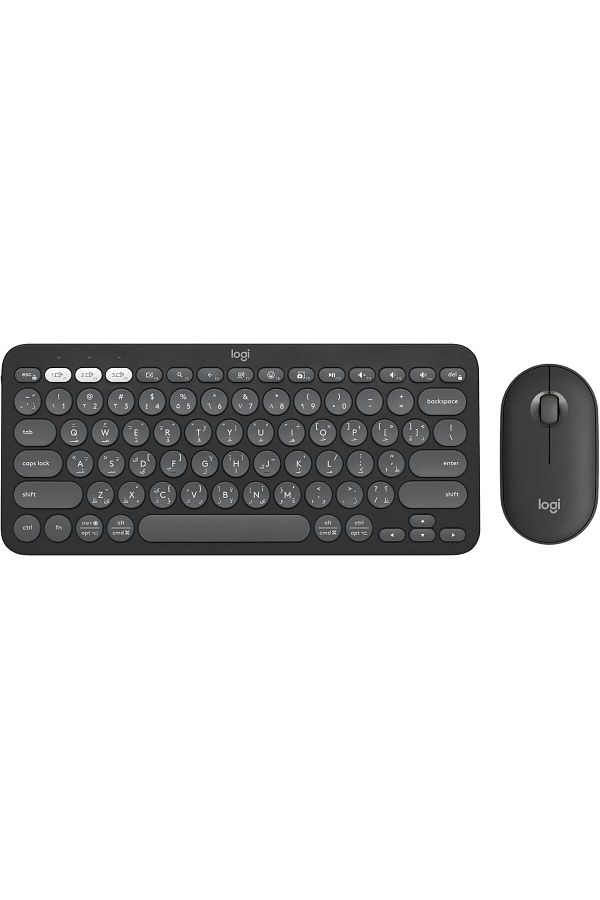 logitech-مجموعة Pebble 2، لوحة مفاتيح وماوس لاسلكيان، هادئة وقابلة للحمل 1