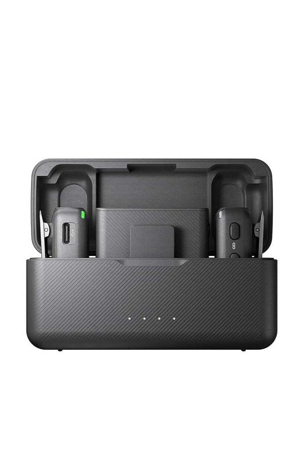 DJI-Mic (2 TX + 1 RX Charging Case), Wireless Lavalier Microphone, 250m (820 ft.) Range, 15-Hour Bat 1