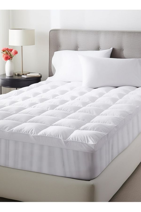 Master Home Textile-Microfiber Mattress Topper, 14cm Extra Thick, With Deep Pocket, Multiple Sizes Available 1