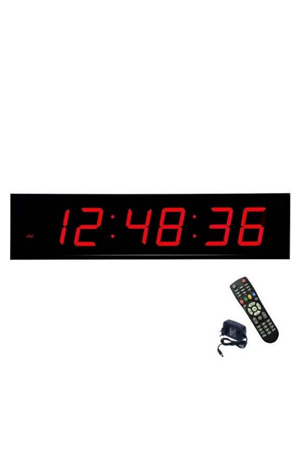 VTM-Digital Wall Clock 70cm, Red LED, Alarm, Stopwatch, Remote Control, Ideal for Gyms 1
